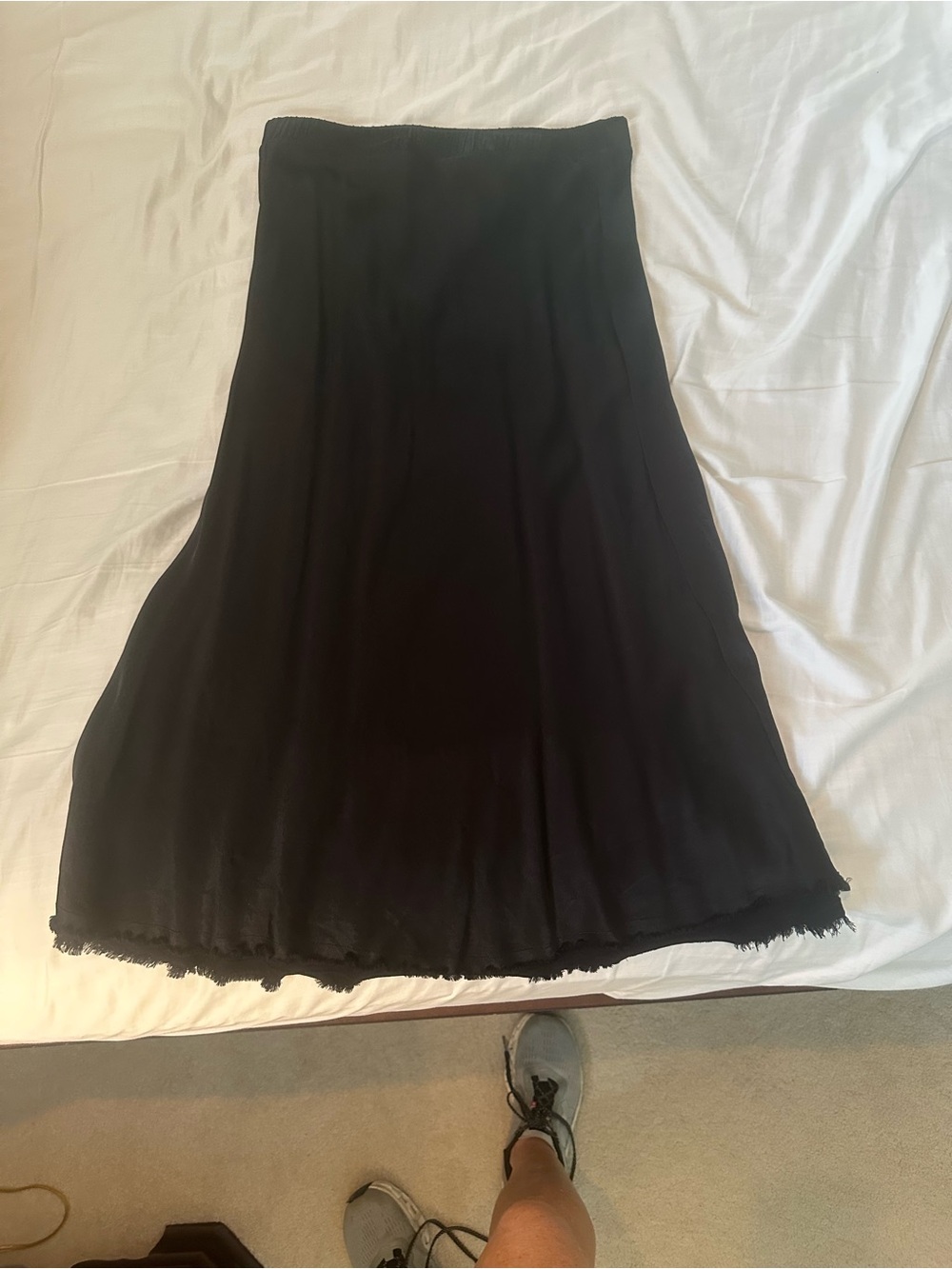 Nation LTD Black Maxi Skirt with Raw Hem